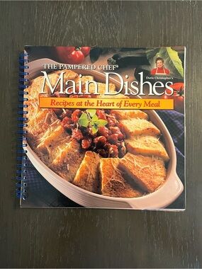 Vintage The Pampered Chef Main Dishes - Blue Spiral Cookbook